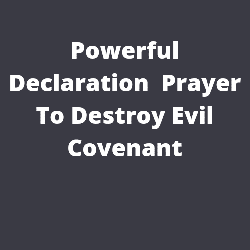 Powerful Declaration Prayer To Destroy Evil Covenant | PRAYER POINTS