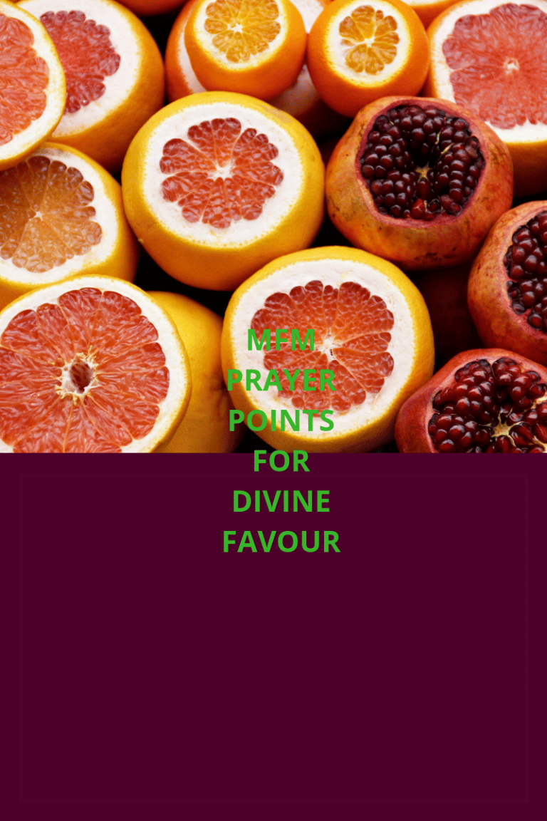 20 mfm prayer points for divine favour