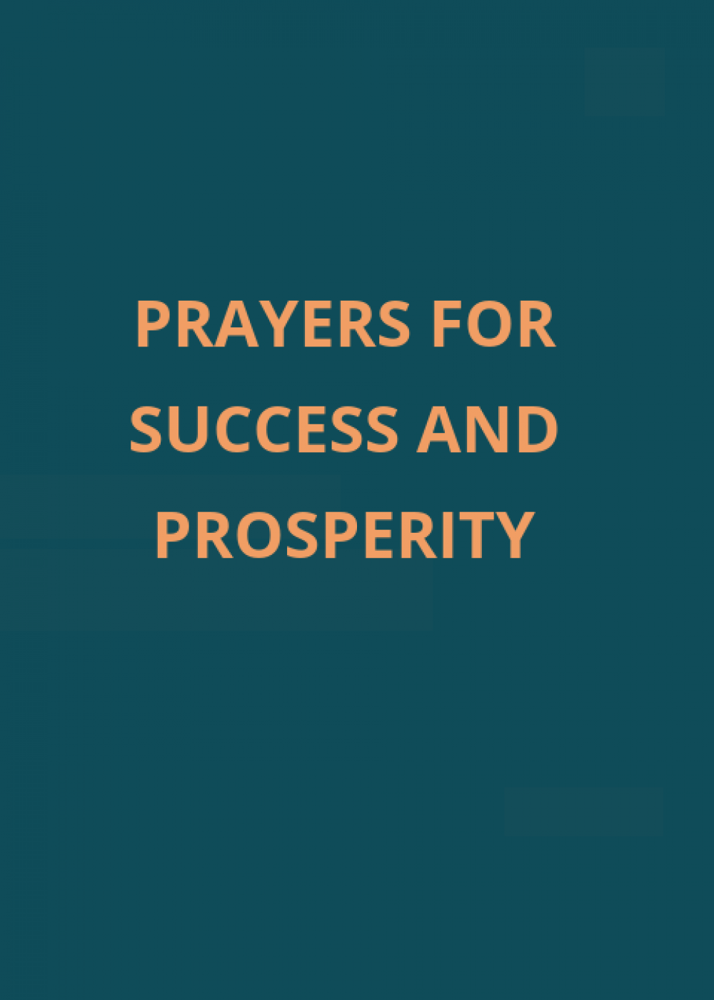 20 Prayers for Success and Prosperity