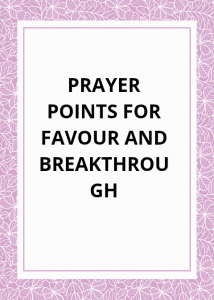 breakthrough favour