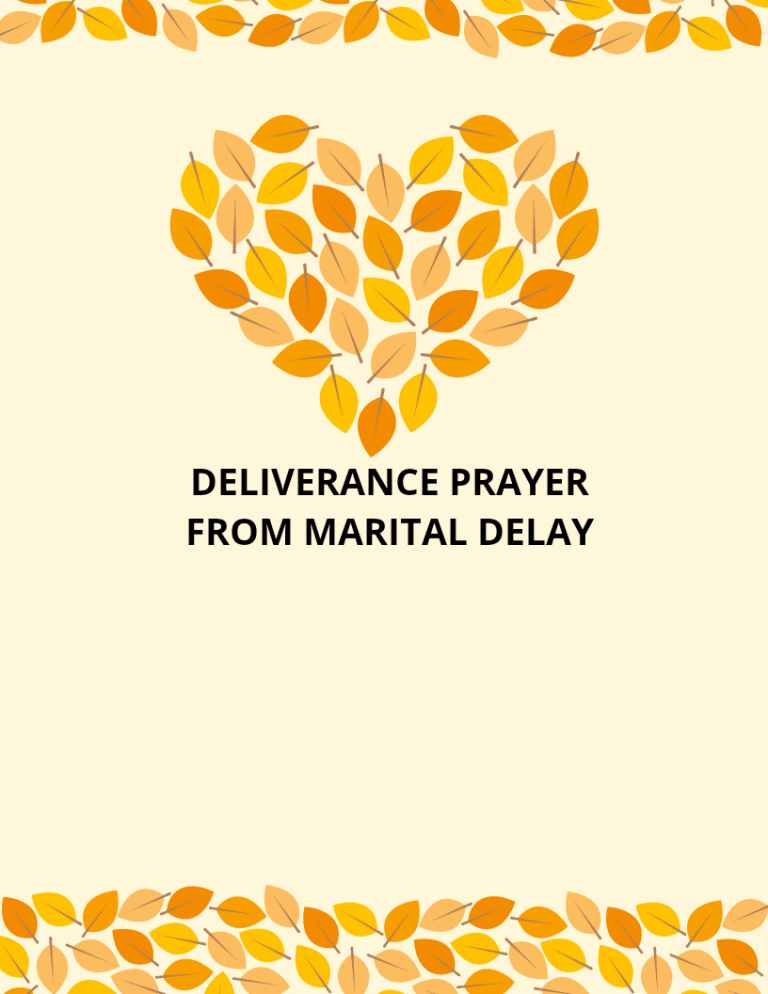 40 Deliverance Prayer From Marital Delay