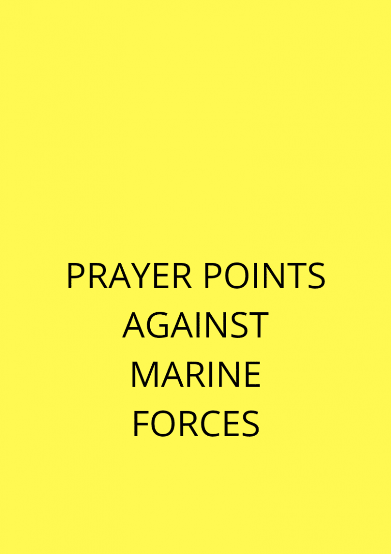 20 Deliverance Prayer Points From Marine Water Spirits