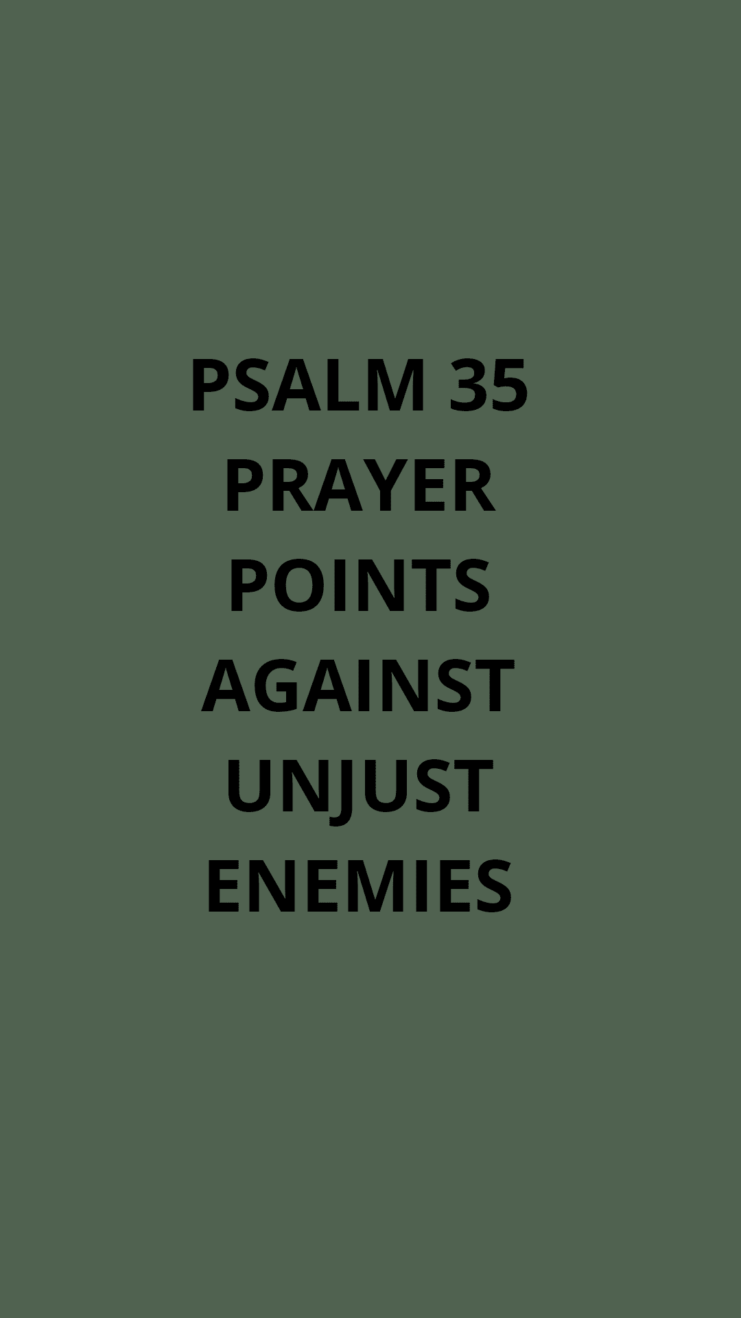 Psalm 35 Message