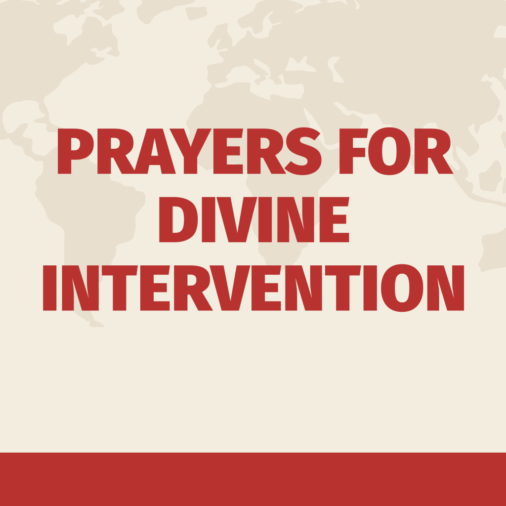 Prayer Points On Divine Intervention With Bible Verses PRAYER POINTS