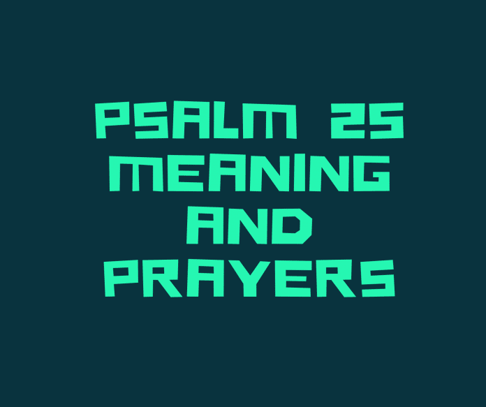 Molitvene točke iz psalma 25
