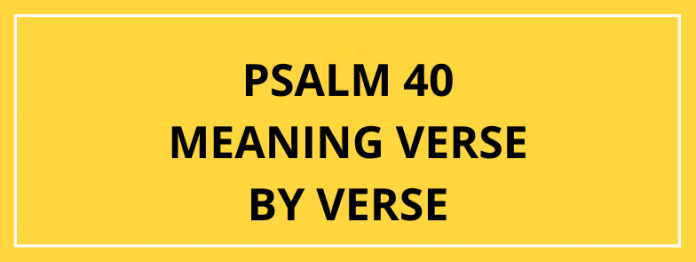 Псалом 40 Сообщение Стих Стих