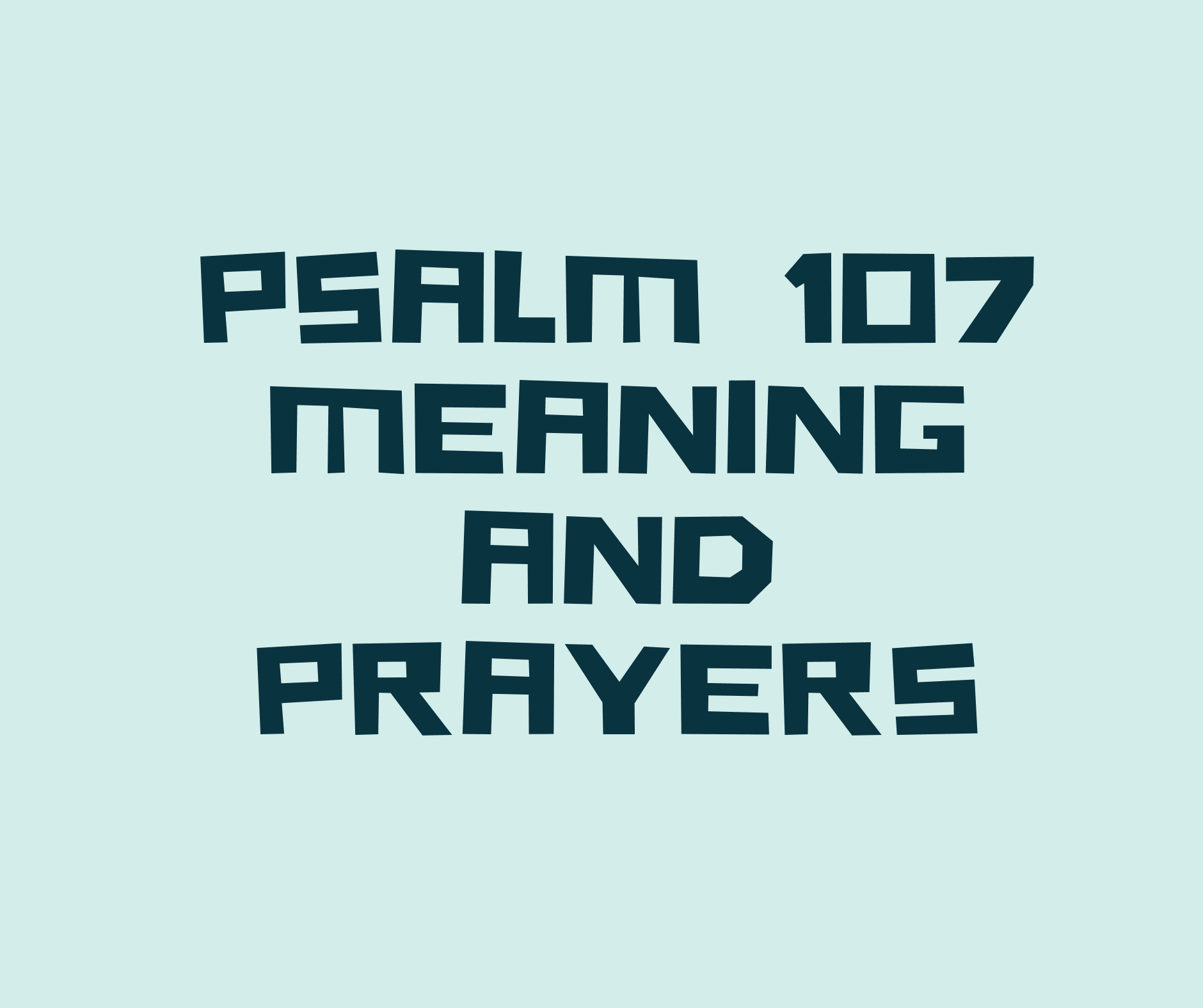 PSALM 107 Паведамленне верш