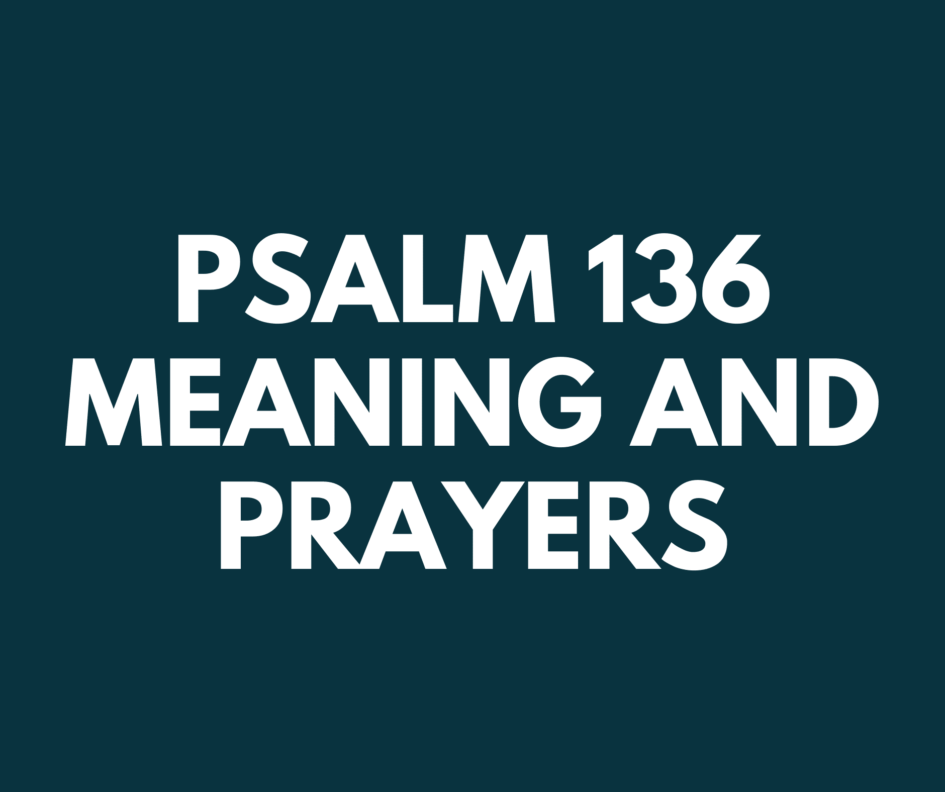 PSALM 136 ayə ilə Mesaj