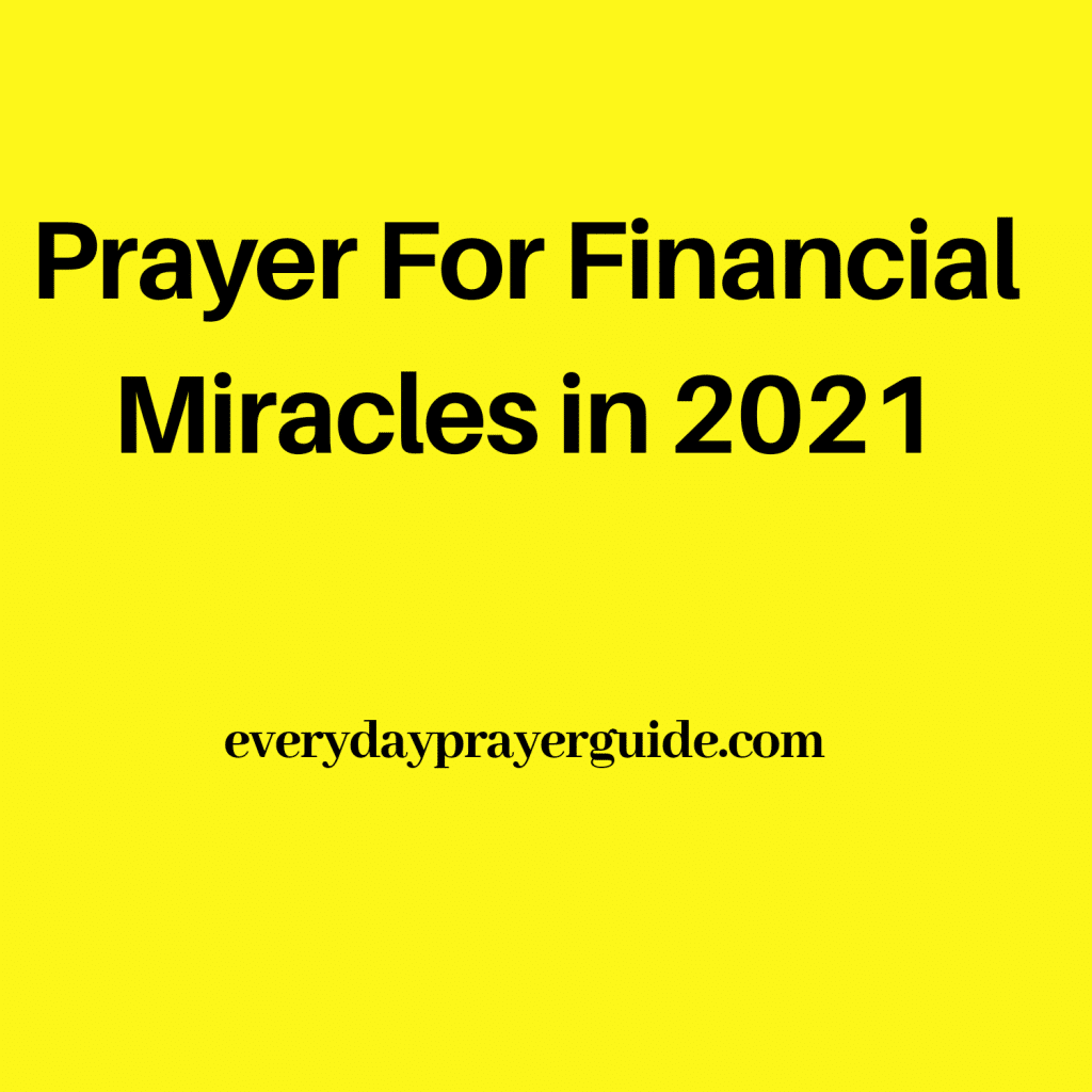 miracle prayer for finances