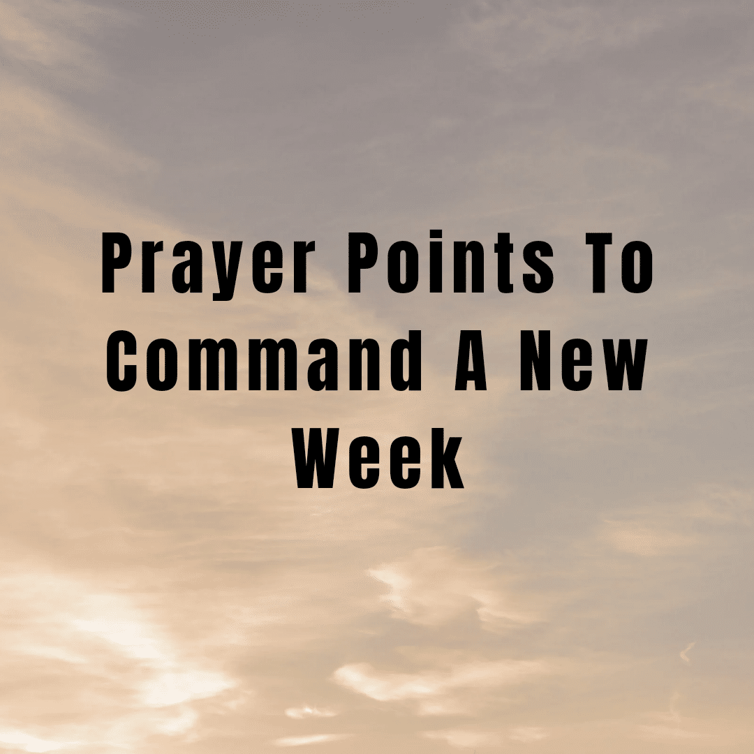 Prayer Points To Command A New Week Everyday Prayer Guide