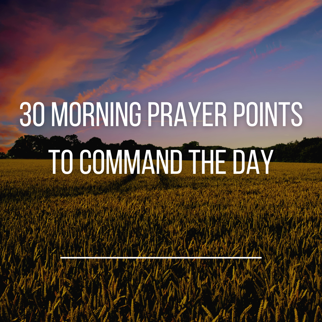 30 Morning Prayer Points To Command The Day - Everyday Prayer Guide