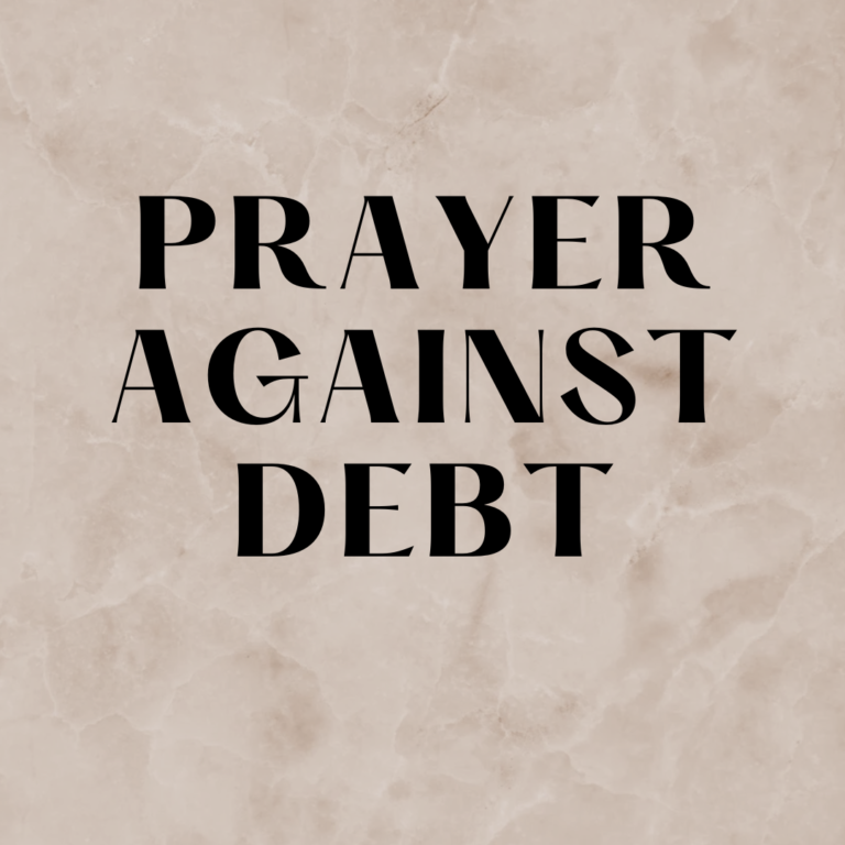 Prayer Against Debt