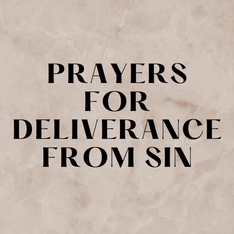 Prayers For Deliverance From Sin
